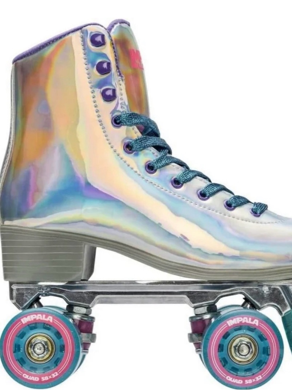 Brand NWT- Never opened box! Women's Iridescent Roller Skate with Teal Laces